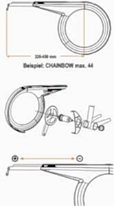 Sks Chainbow 199 mm Zincir Koruyucu Siyah