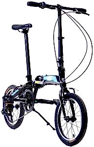 Geotech Fold-Up 16 Jant 7 Vites Katlanır Bisiklet - Siyah - Mavi