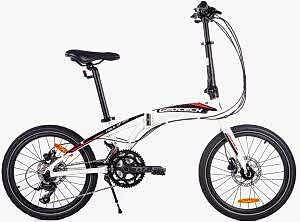 Geotech Fold Up 20.0 20 Jant 18 Vites HD Katlanır Bisiklet - Beyaz Siyah