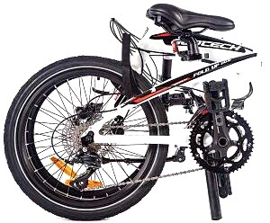 Geotech Fold Up 20.0 20 Jant 18 Vites HD Katlanır Bisiklet - Beyaz Siyah