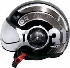 Zeus ZS 218 Motosiklet Kaskı - Siyah/Gümüş