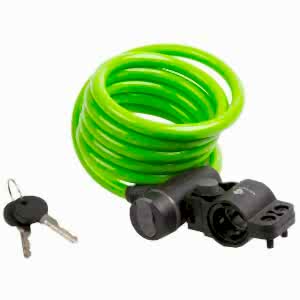 M-Wave S 10.18 Spiral Anahtarlı Kilit 10x1800 mm - Yeşil