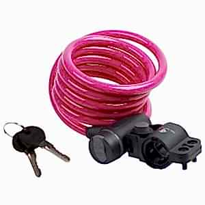 M-Wave S 10.18 Spiral Anahtarlı Kilit 10x1800 mm - Pembe