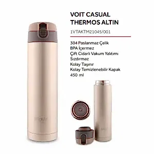 Voit Casual Termos 450 ML - Altın