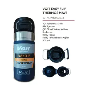 Voit Easy Flip Termos 500 ML - Mavi