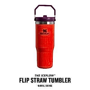 Stanley The IceFlow Flip Straw Pipetli Termos Bardak 0,89 LT - Turuncu