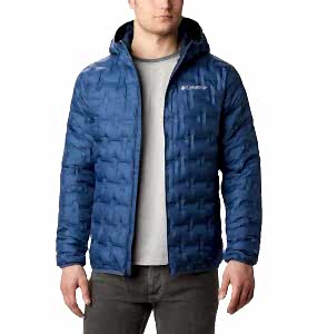 Columbia Delta Ridge Down Hooded Erkek Mavi Mont