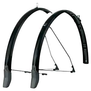 SKS Bluemels Cable Line 45 mm 28 Jant Bisiklet Ön/Arka Çamurluk Seti Siyah