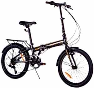 Geotech Fold Up 20.7 20 Jant 7 Vites VB Katlanır Bisiklet - Mat Siyah Sarı