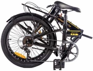Geotech Fold Up 20.7 20 Jant 7 Vites VB Katlanır Bisiklet - Mat Siyah Sarı