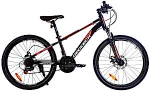 Geotech Hacker 24 Çocuk Dağ Bisikleti - Siyah - Kırmızı 2025