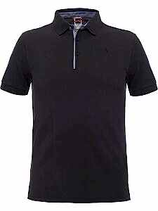 The North Face Premium Polo Piquet Siyah Erkek T-Shirt