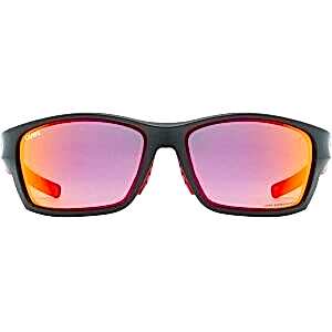 Uvex Sportstyle 232 P Bisiklet Gözlüğü - Mat Siyah Kırmızı