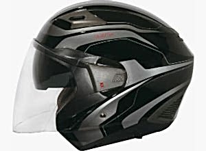 Zeus ZS 611A Motosiklet Kaskı - Siyah/Gümüş