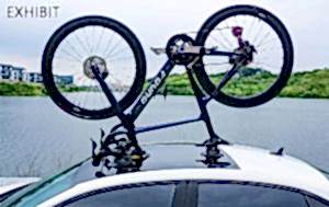 Bisico Fovno Bir Bisiklet için Araç Tavan Üstü Vakumlu Ters Bisiklet Taşıyıcı