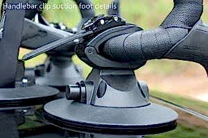 Bisico Fovno Bir Bisiklet için Araç Tavan Üstü Vakumlu Ters Bisiklet Taşıyıcı