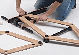 Sandwichbikes Small Almond Blossom Wooden Fork Özel Ahşap Bisiklet