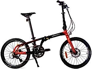 Geotech Fold Up 20.3 20 Jant 18 Vites HD Katlanır Bisiklet - Siyah Kırmızı