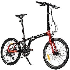Geotech Fold Up 20.3 20 Jant 18 Vites HD Katlanır Bisiklet - Siyah Kırmızı