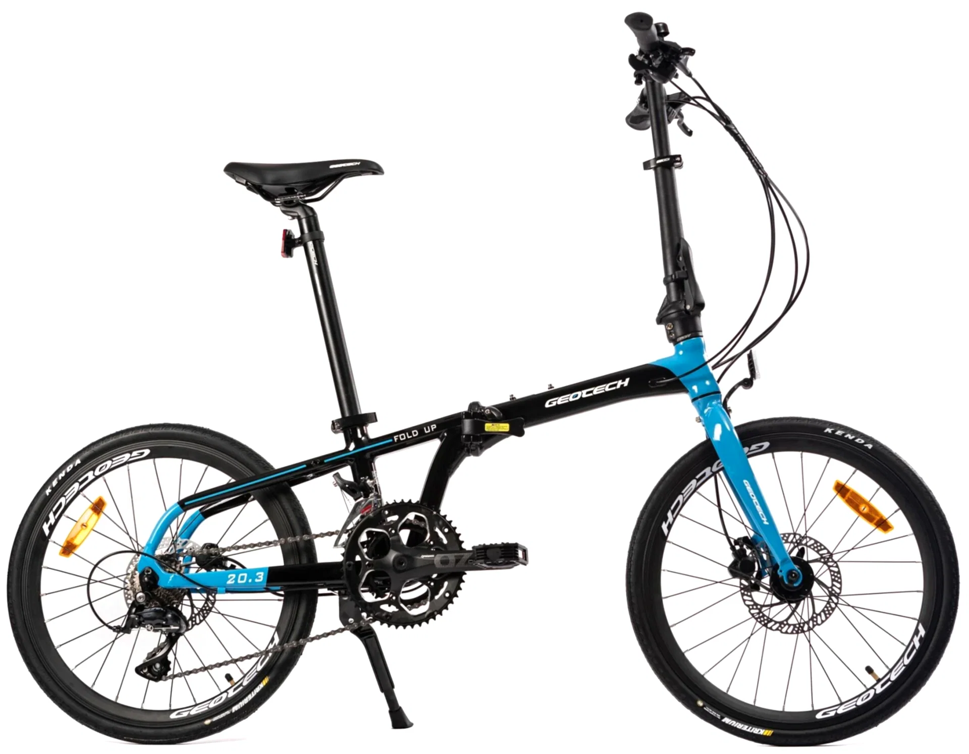 Geotech Fold Up 20.3 20 Jant 18 Vites HD Katlanır Bisiklet - Siyah Mavi