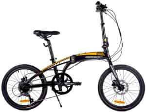 Geotech Fold-Up 20.2 20 Jant 8 Vites HD Katlanır Bisiklet - Mat Siyah Turuncu