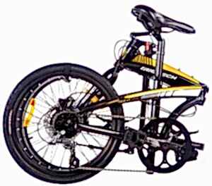 Geotech Fold-Up 20.2 20 Jant 8 Vites HD Katlanır Bisiklet - Mat Siyah Turuncu