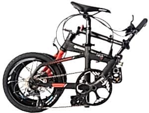 Geotech Fold Up 16D 16 Jant 9 Vites HD Katlanır Bisiklet - Mat Siyah Kırmızı