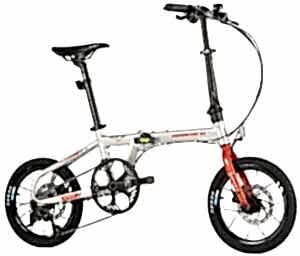 Geotech Fold Up 16D 16 Jant 9 Vites HD Katlanır Bisiklet - Gümüş Kırmızı