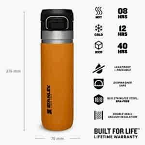 Stanley The Quick Flip Paslanmaz Çelik Termos 0.70 LT – Safran