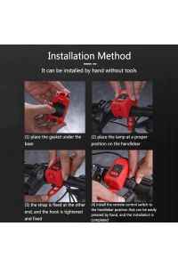 XBYC 6128 Usb Şarjlı Bisiklet Işıklı Korna Siyah