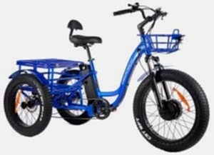 Geotech Trio Deluxe Elektrikli Üç Tekerlekli Kargo Bisikleti Mavi 2025